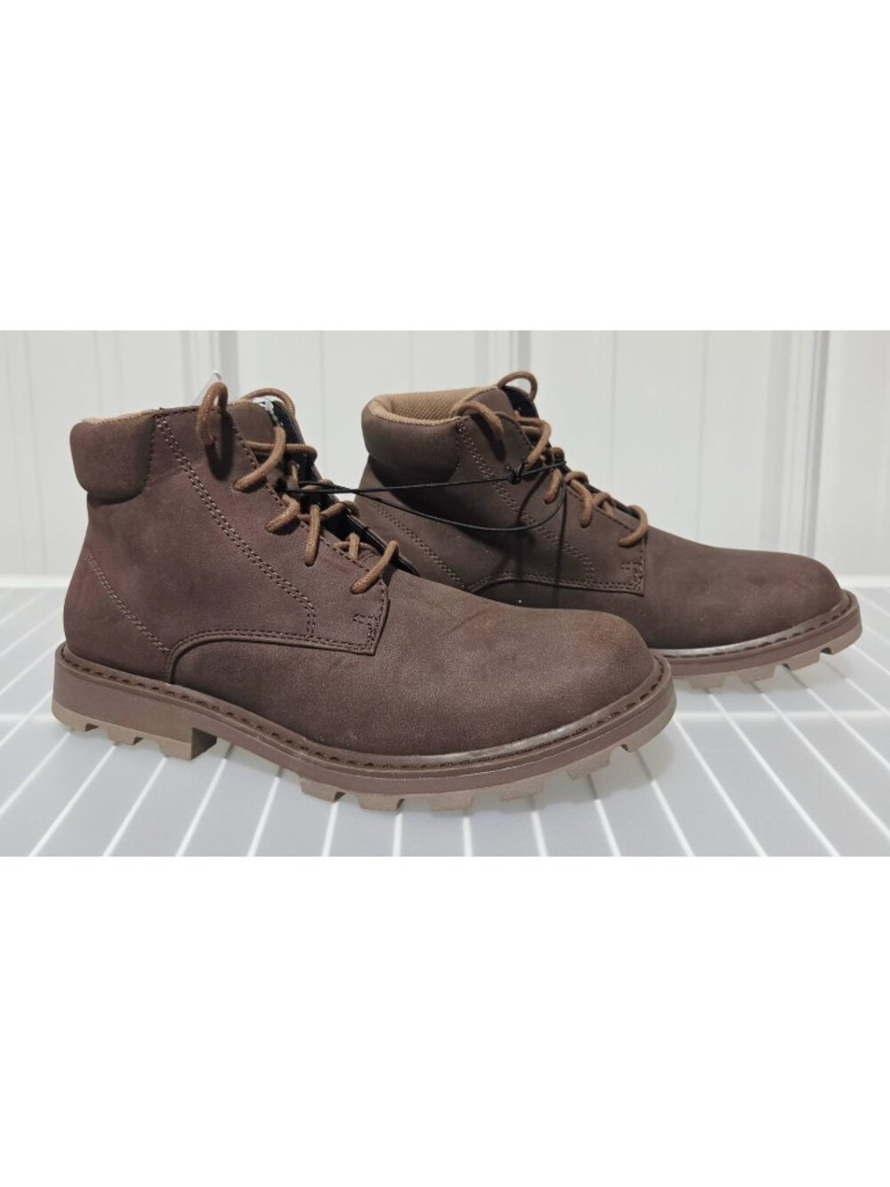 Goodfellow Maynard Dark Brown Faux Suede Lace Up Chukka Boots -- Men's Size 11.5